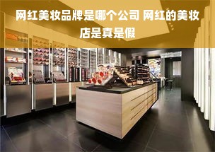 网红美妆品牌是哪个公司 网红的美妆店是真是假