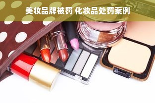 美妆品牌被罚 化妆品处罚案例