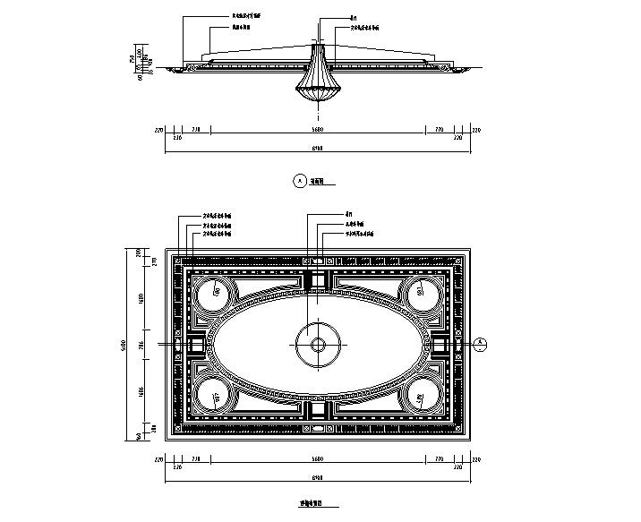 cad吊顶图平面图 cad吊顶平面图图解