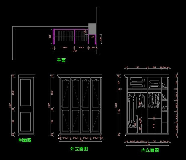 移门衣柜图纸 衣柜移门门图网