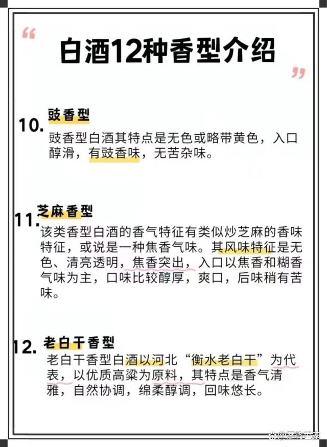 白酒按香型分为哪几种 白酒按香型分为哪几种类型?分别有哪些代表名酒?