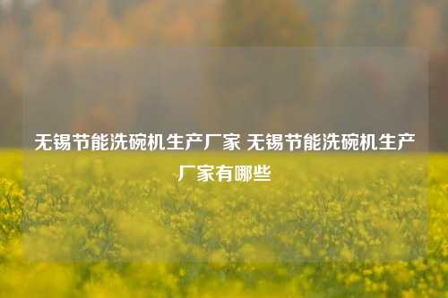 无锡节能洗碗机生产厂家 无锡节能洗碗机生产厂家有哪些