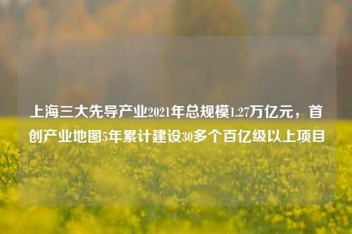 上海三大先导产业2021年总规模1.27万亿元，首创产业地图5年累计建设30多个百亿级以上项目