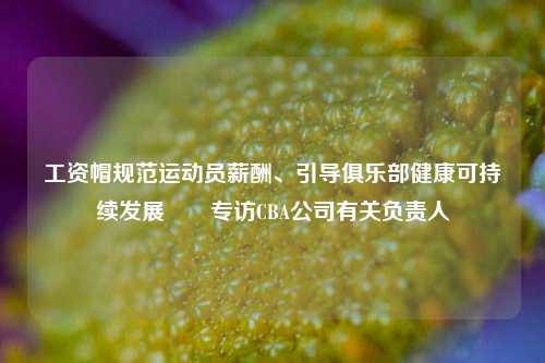 工资帽规范运动员薪酬、引导俱乐部健康可持续发展――专访CBA公司有关负责人