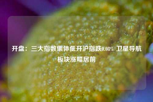 开盘：三大指数集体低开沪指跌0.08% 卫星导航板块涨幅居前