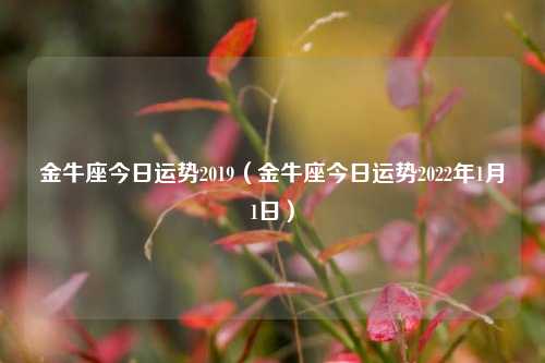 金牛座今日运势2019（金牛座今日运势2022年1月1日）